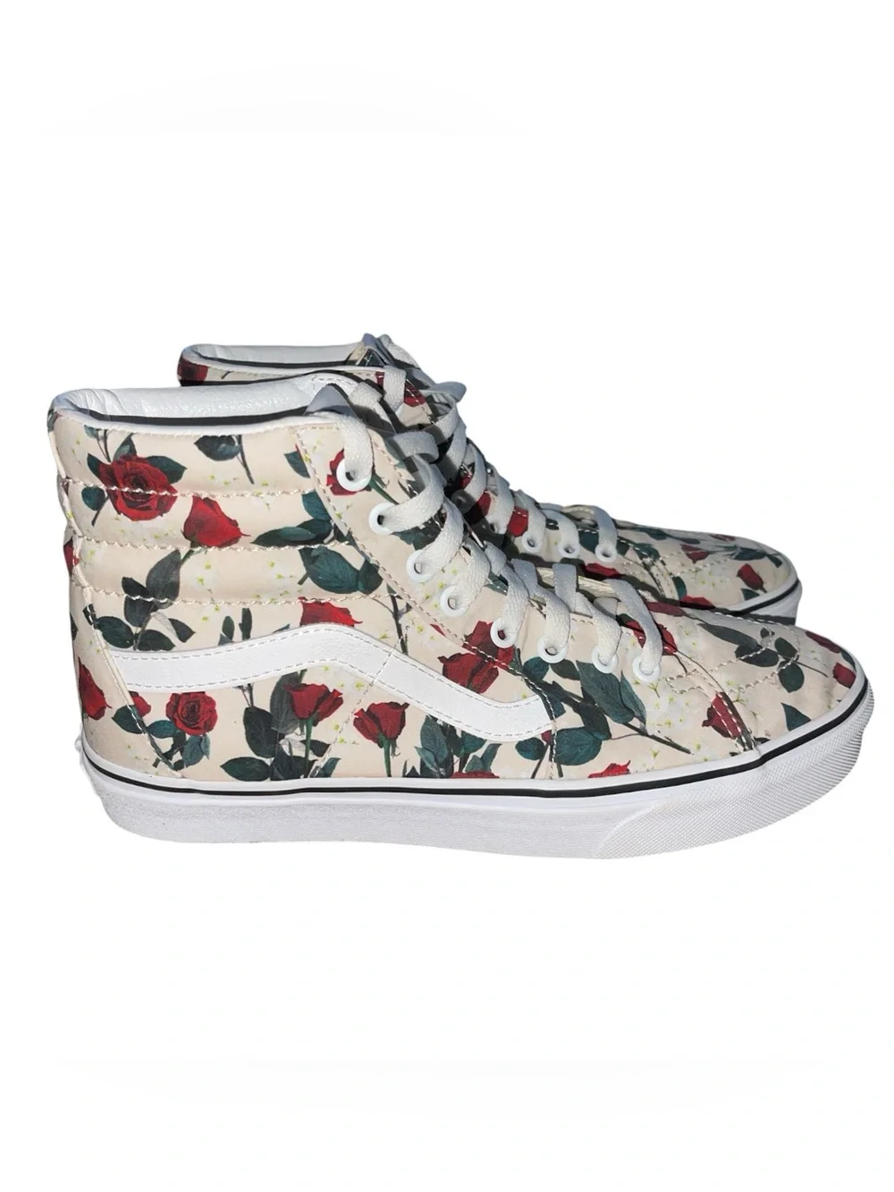 Rare Vans Sk8-Hi Floral Roses High Top Sneakers – Women’s 10 / Men’s 8.5